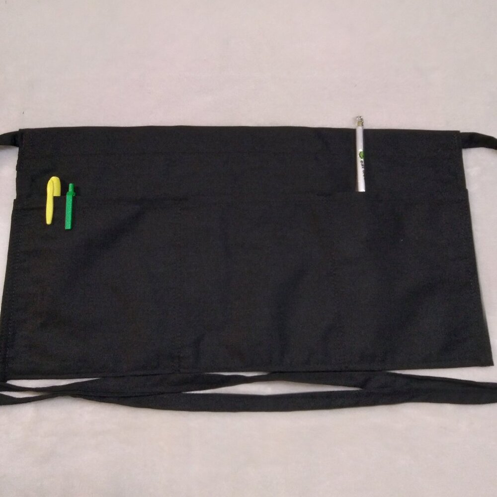Basic Black Smaller Apron  20" x 10" x 6.2" Pockets